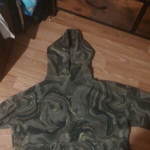 No Boundaries Green Swirl Hoodie Jacket